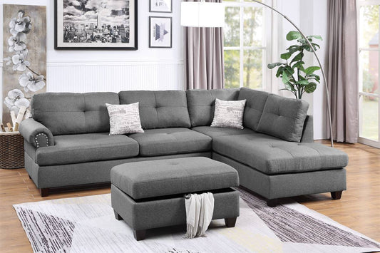 Sectional Sofa with Ottoman (F6414)