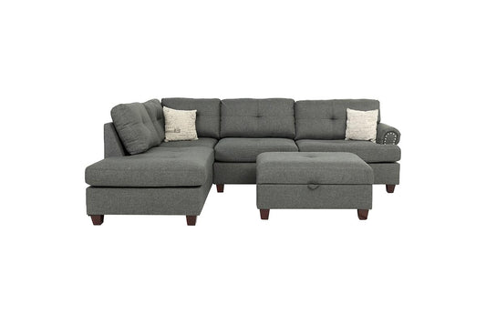 Sectional Sofa with Ottoman (F6414)