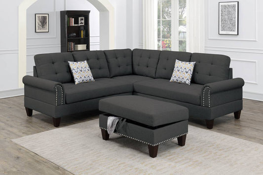 Sectional Sofa with Ottoman (F6474)