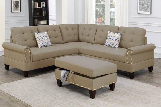 Sectional Sofa with Ottoman (F6476)