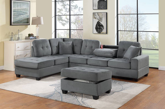 Sectional Sofa with Ottoman (F8435)