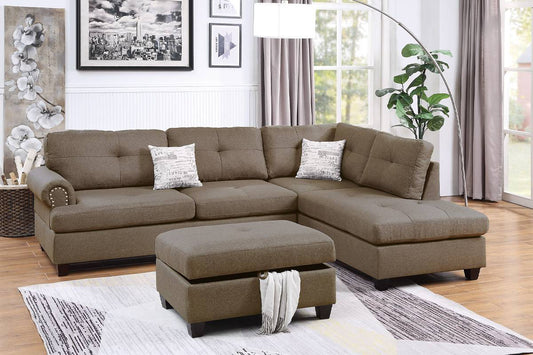 Sectional Sofa with Ottoman (F6416)