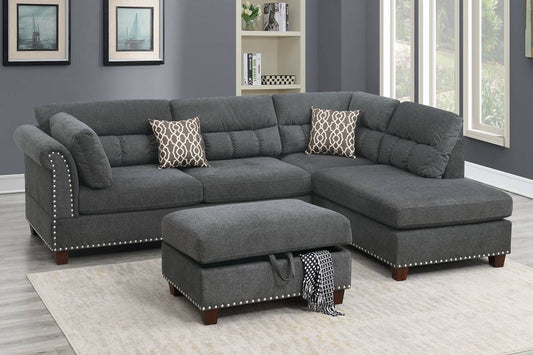 Sectional Sofa with Ottoman (F6417)