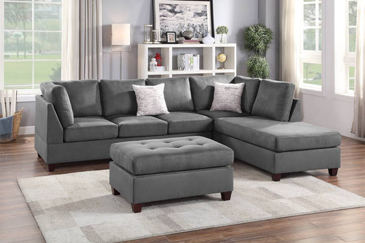 Sectional Sofa with Ottoman (F6424)