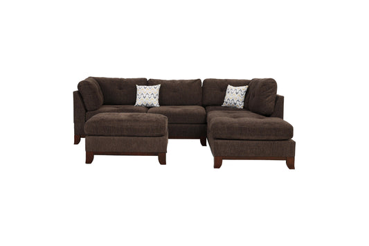 Sectional Sofa with Ottoman (F6477)