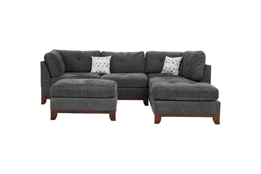 Sectional Sofa with Ottoman (F6479)