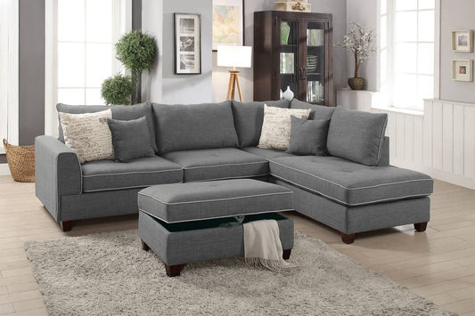 Sectional Sofa with Ottoman (F6542)