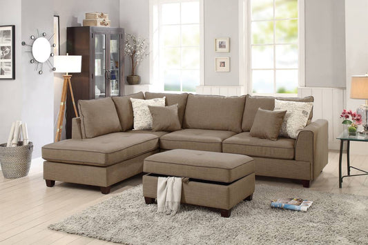 Sectional Sofa with Ottoman (F6544)