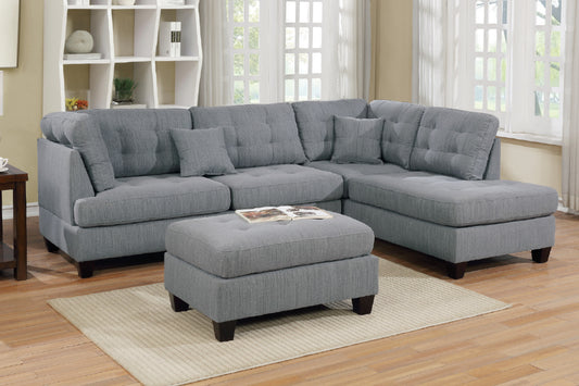 Sectional Sofa with Ottoman (F6581)