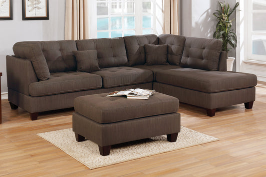 Sectional Sofa with Ottoman (F6582)