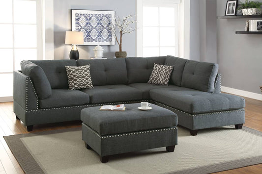 Sectional Sofa with Ottoman (F6975)