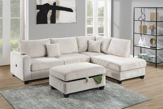 Sectional Sofa with Ottoman (F8452)