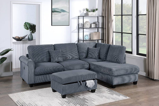 Sectional Sofa with Ottoman (F8453)