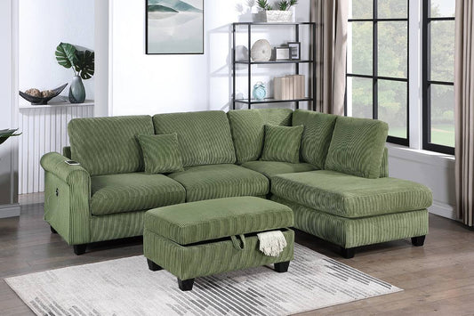 Sectional Sofa with Ottoman (F8454)