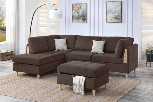 Sectional Sofa with Ottoman (F8854)