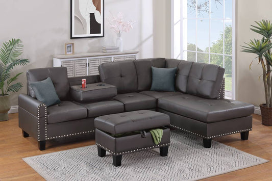 Sectional Sofa with Ottoman (F8888)