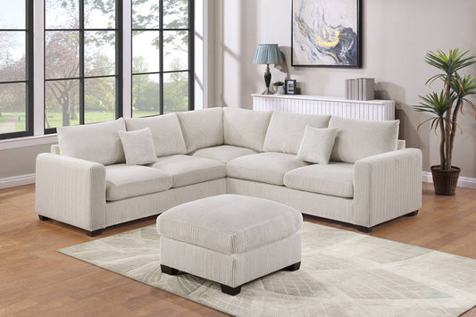 Sectional Sofa with Ottoman (F8891)