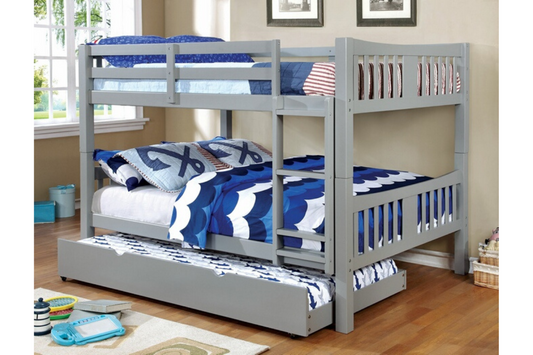 Full over Full Bunk Bed (CM-BK929F-GY)