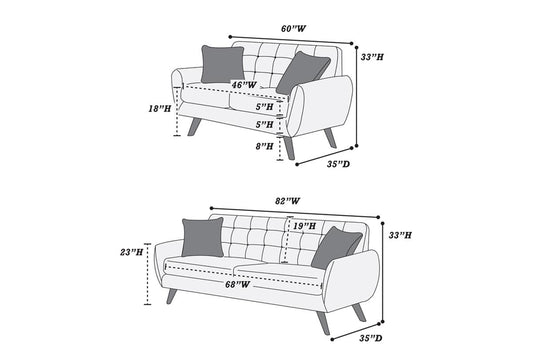 Sofa & Love Seat (F6912)