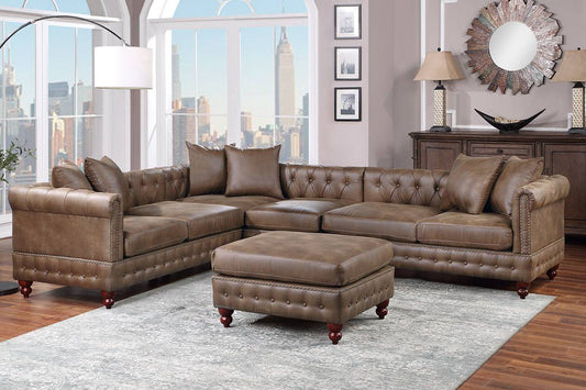 Sectional Sofa with Ottoman (487)